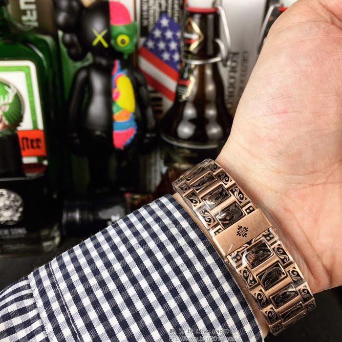 百達翡麗PATEK PHILPPE 鸚鵡螺系列 全自動機械機芯 精鋼雕花錶帶 男士腕表  wssb4276